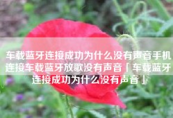 车载蓝牙连接成功为什么没有声音手机连接车载蓝牙放歌没有声音「车载蓝牙连接成功为什么没有声音」