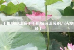手机贴玻璃膜（手机贴玻璃膜的方法视频）