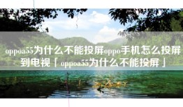 oppoa55为什么不能投屏oppo手机怎么投屏到电视「oppoa55为什么不能投屏」