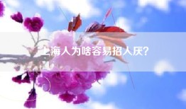 上海人为啥容易招人厌？