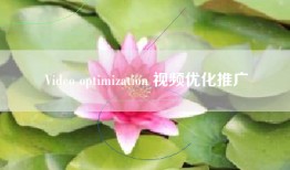 Video optimization 视频优化推广