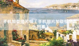 手机加载图片慢（手机图片加载慢是怎么回事）