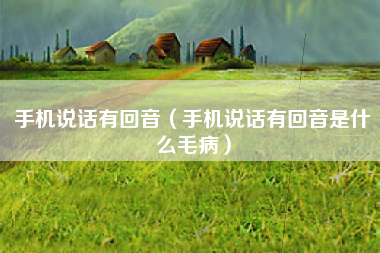 手机说话有回音（手机说话有回音是什么毛病）